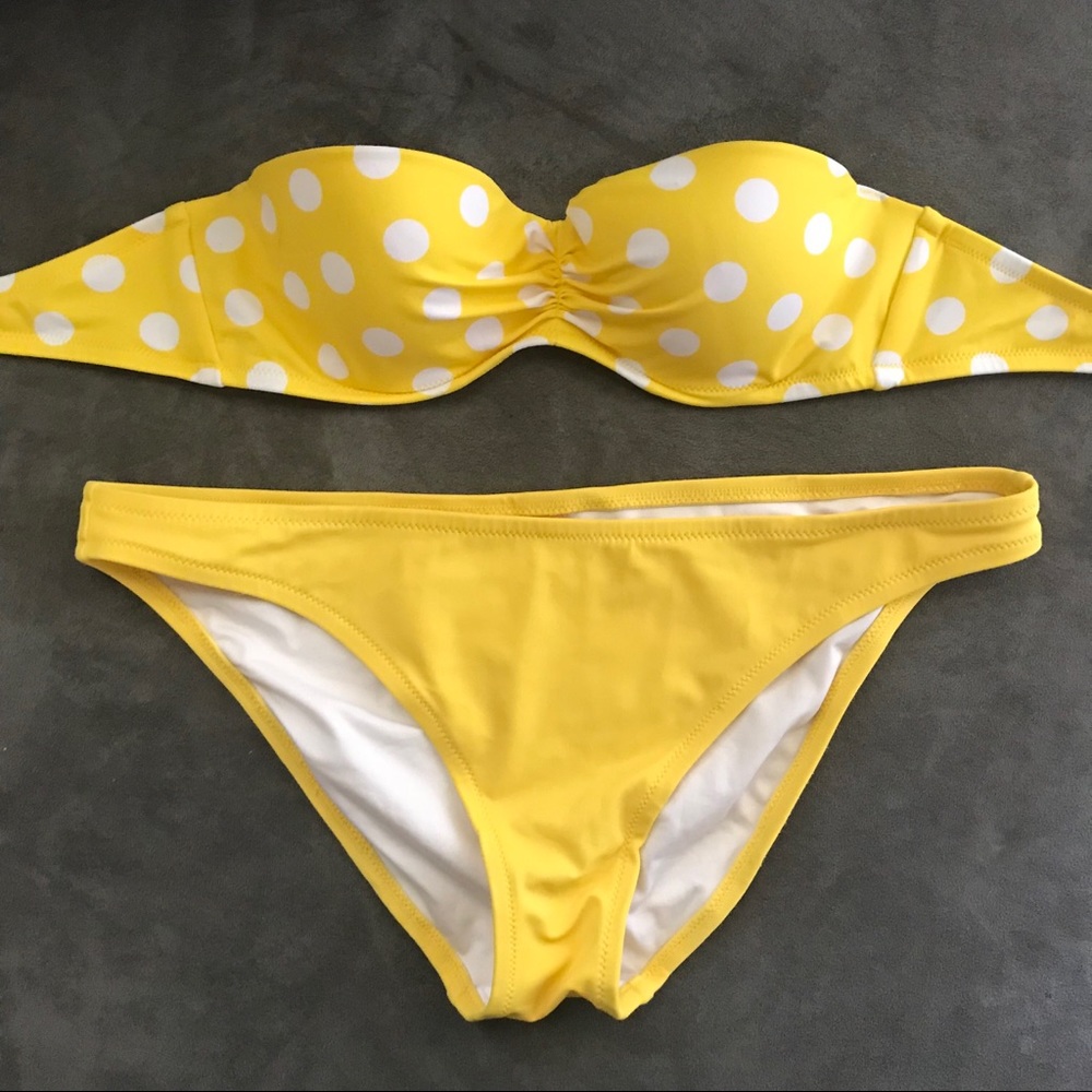 Yellow polka dot bikini